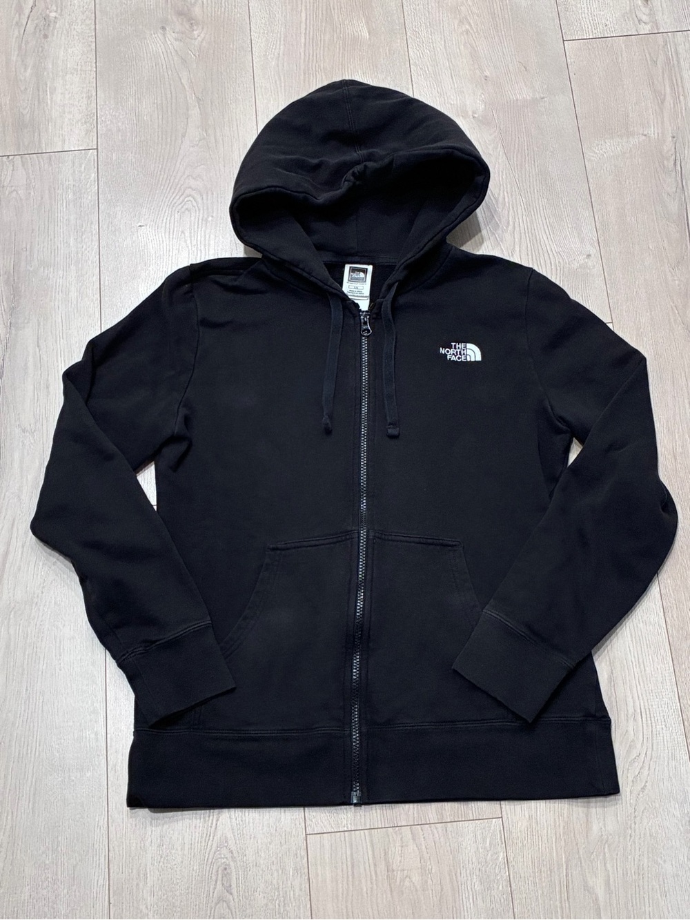 The North Face Black Zip-Up Hoodie with graphic back